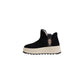 Black Suede Leather Ankle