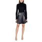 Black Viscose Midi