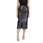Black Polyester Long Skirt