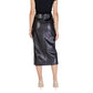 Black Polyester Long Skirt