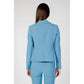 Turquoise Polyester Blazer
