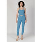 Turquoise Polyester Top