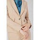 Beige Polyester Blazer