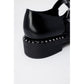 Black Leather Lace-Up Boot
