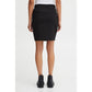 Black Polyester Mini Skirt