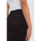 Black Polyester Mini Skirt
