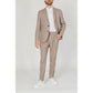 Beige Polyester Blazer