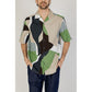 Bicolor Cotton Shortsleeve Shirt