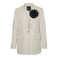 Beige Polyester Blazer