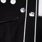 Black Cotton Polka Dots Round Neck T-shirt