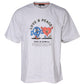 White Love & Peace Cotton Round Neck T-shirt