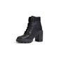 Black Recycled Leather High Heel