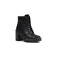 Black Recycled Leather High Heel