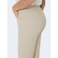 Beige Cotton Mom Jean