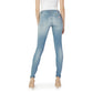 Blue Cotton Skinny Jean