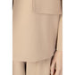 Beige Polyester Blazer