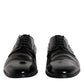 Black Leather Lace Up Derby Formal Shoes