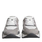Grey Leather Neoprene Chunky Low Top Squalo Sneakers Shoes