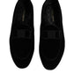 Black Velvet Loafers Formal Men Dress Shoes