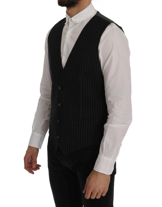 Sleek Striped Waistcoat Vest