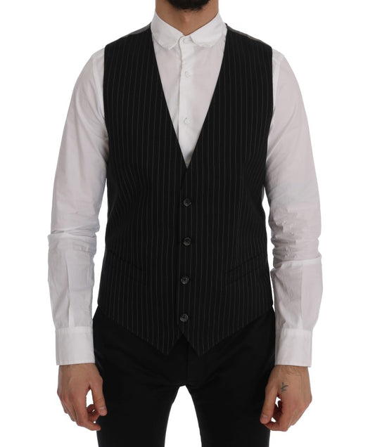 Sleek Striped Waistcoat Vest
