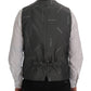 Sleek Striped Black Vest Waistcoat