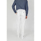 Cream Cotton Skinny Pant