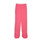 Pink Polyester Casual Pants