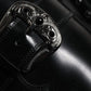Black Embellished Derby Monk Strap Shoes