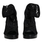 Black Stretch Taormina Lace Boots Shoes