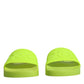 Green Rubber Slides Sandals Beachwear Shoes