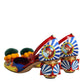 Multicolor Carretto Crystal Fur Sandals Shoes