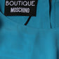Blue Round Neckline Long Sleeves Blouse Top