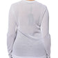 White Mesh See Through Long Sleeves Top