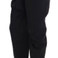 Chic Black Wool Blend Baggy Pants