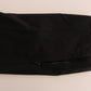 Chic Black Wool Blend Baggy Pants