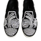 Black Embellished London Men Slip On Shoes
