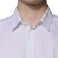 White Cotton Long Sleeve GOLD Dress Shirt