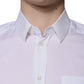 White Cotton Long Sleeve GOLD Dress Men Shirt