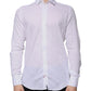 White Cotton Slim Fit Men Formal Dress Shirt