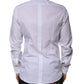 White Cotton Slim Fit Formal GOLD Dress Shirt