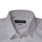 White Cotton Slim Fit Men MARTINI Dress Shirt