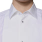 White Bib Cotton Poplin GOLD Men Formal Shirt