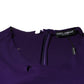 Purple Cotton Round Neck Pullover Men Sweater