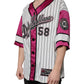 Multicolor Logo Jersey Button V-neck T-shirt
