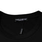 Black Cotton Crew Neck Short Sleeves T-shirt