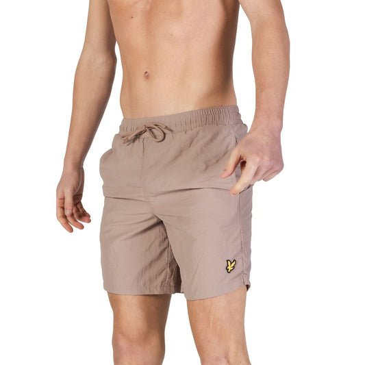 Beige Nylon Swim Short