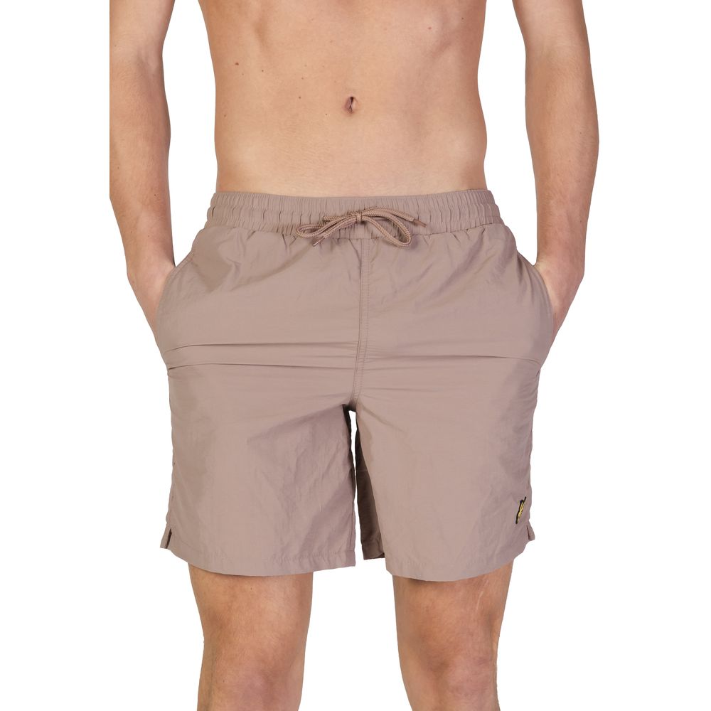 Beige Nylon Swim Short