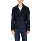 Blue Viscose Jackets & Coat