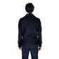 Blue Viscose Jackets & Coat